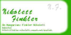 nikolett finkler business card